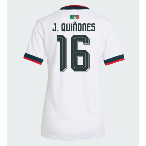Billige Fotballdrakt Mexico Julian Quinones #16 Replika Bortedrakt Dame VM 2026 Kortermet Billige Fotballdrakt Mexico Julian Quinones #16 Replika Bortedrakt Dame VM 2026 Kortermet